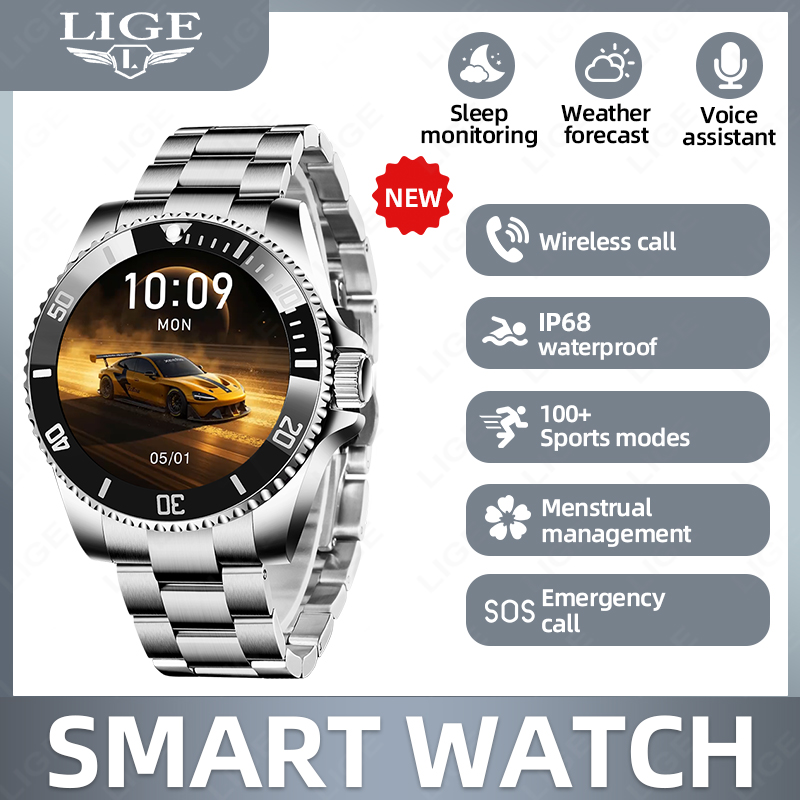 Luxury Watch On Wrist - LIGE İş Akıllı Saat Erkekler Lüks