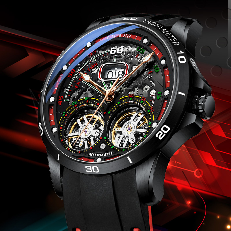 Luxury Watch Hublot - Ailang Erkek Çift Tourbillon İskelet Otomatik