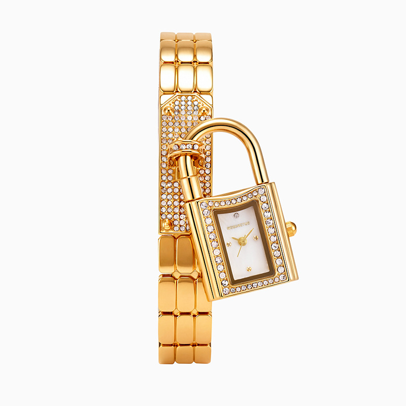 Luxury Watch Diamond - İçbükey şekilli kilit başlıklı bileklik, bileklik