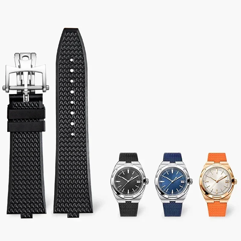 Luxury Watch Vacheron Constantin - Lüks FKM Flor Kauçuk Kordonlu Saat