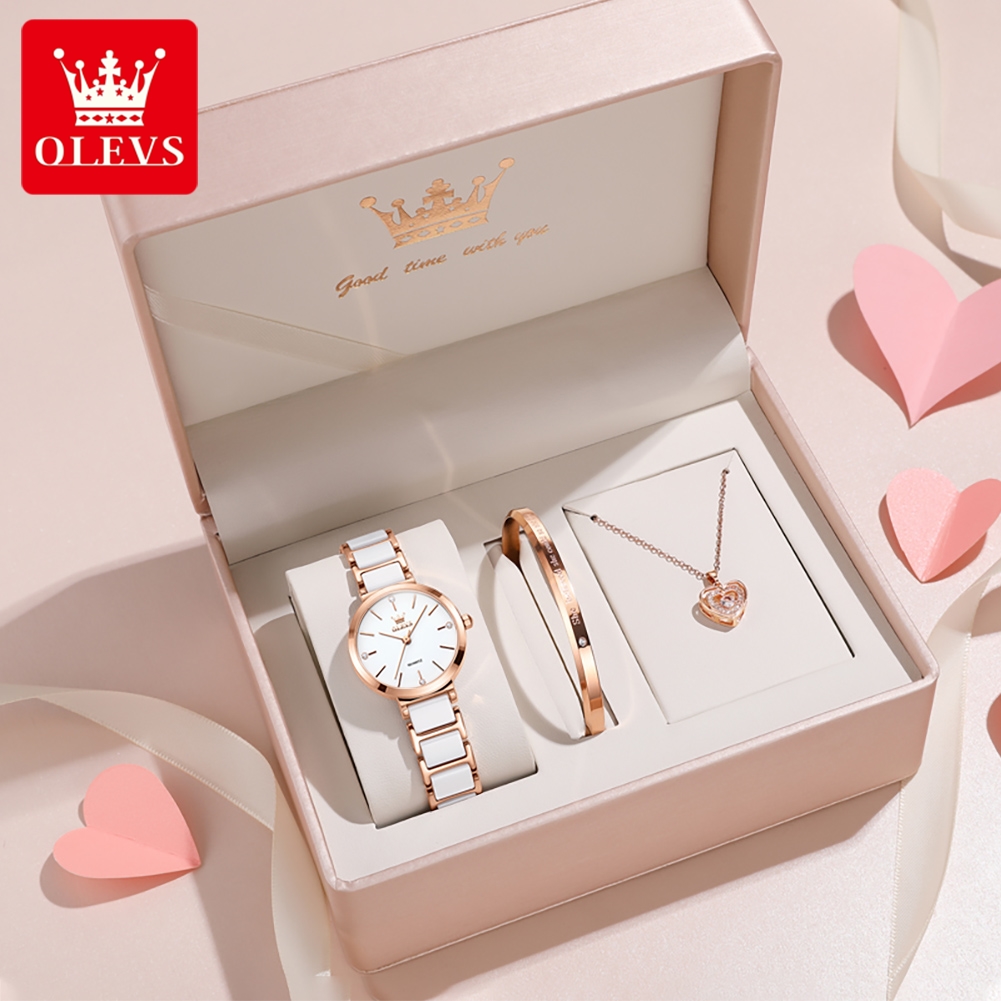 Ladies Luxury Watch - OLEVS Kadın Saati 5877 Lüks Zarif