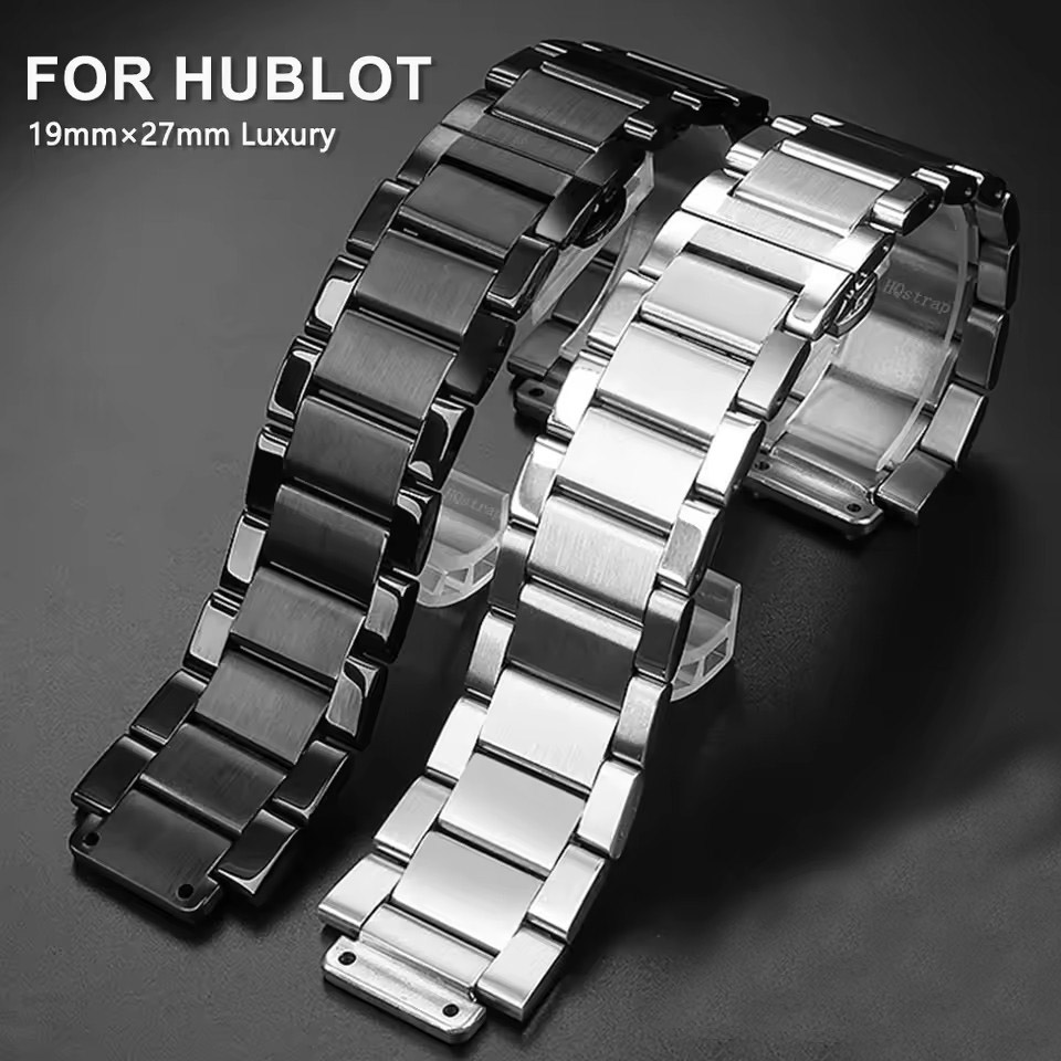 Luxury Watch Hublot - 19mm-27mm Katı Paslanmaz Çelik saat kayışı