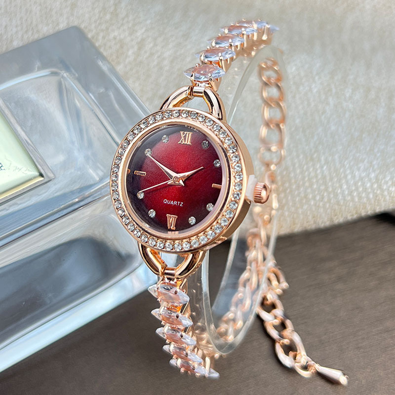 Luxury Watch Diamond - UTHAI CQ383 Elmas kakmalı renkli kuvars