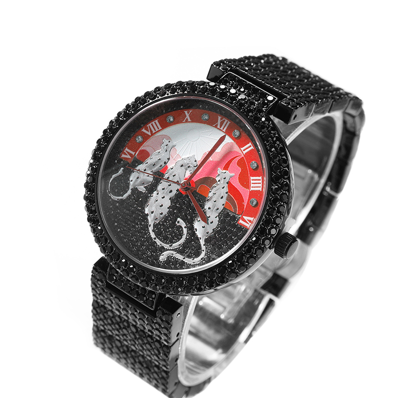 Luxury Watch And Jewelry Brand - Erkek Saatleri Güneş ve leopar desenli