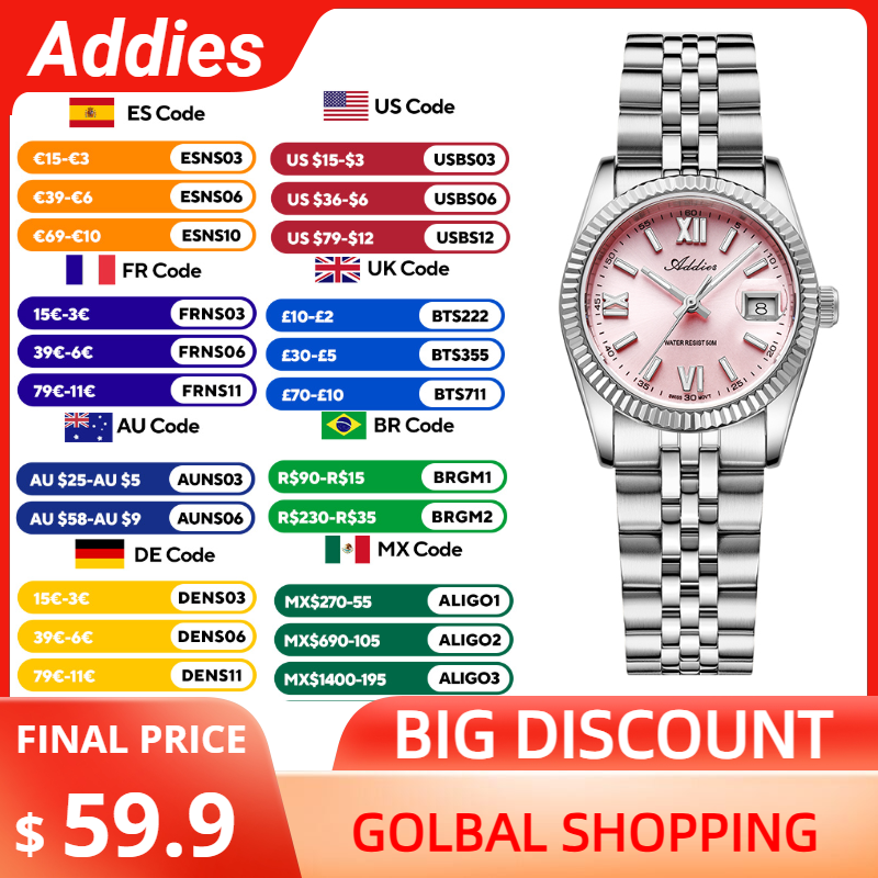 Luxury Watch Diamond - Addies Lüks Kadın Izle Safir Kristal