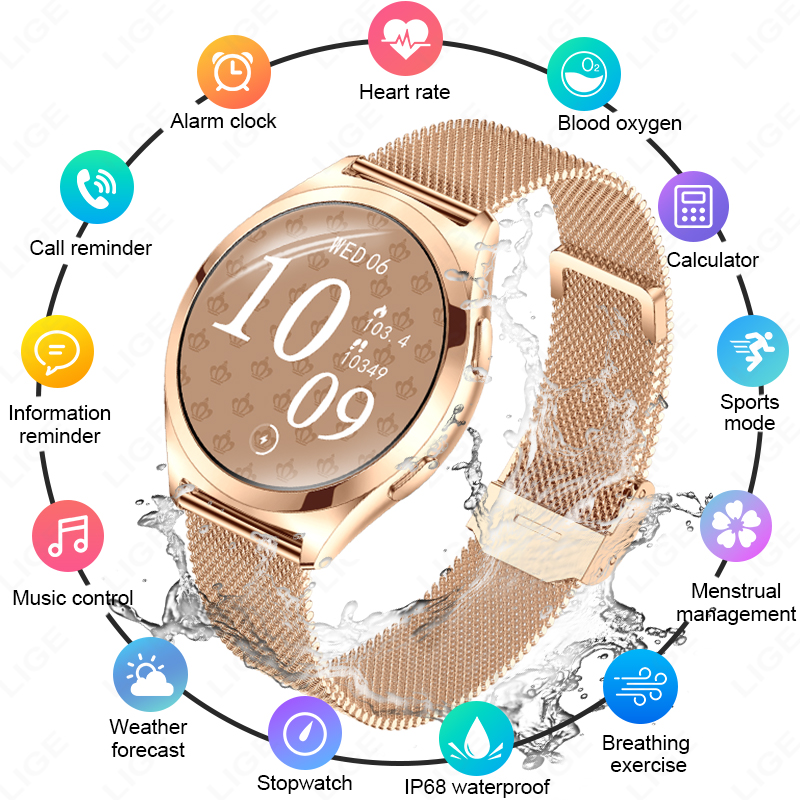 Luxury Watch On Wrist - LIGE lüks akıllı saat kadın için