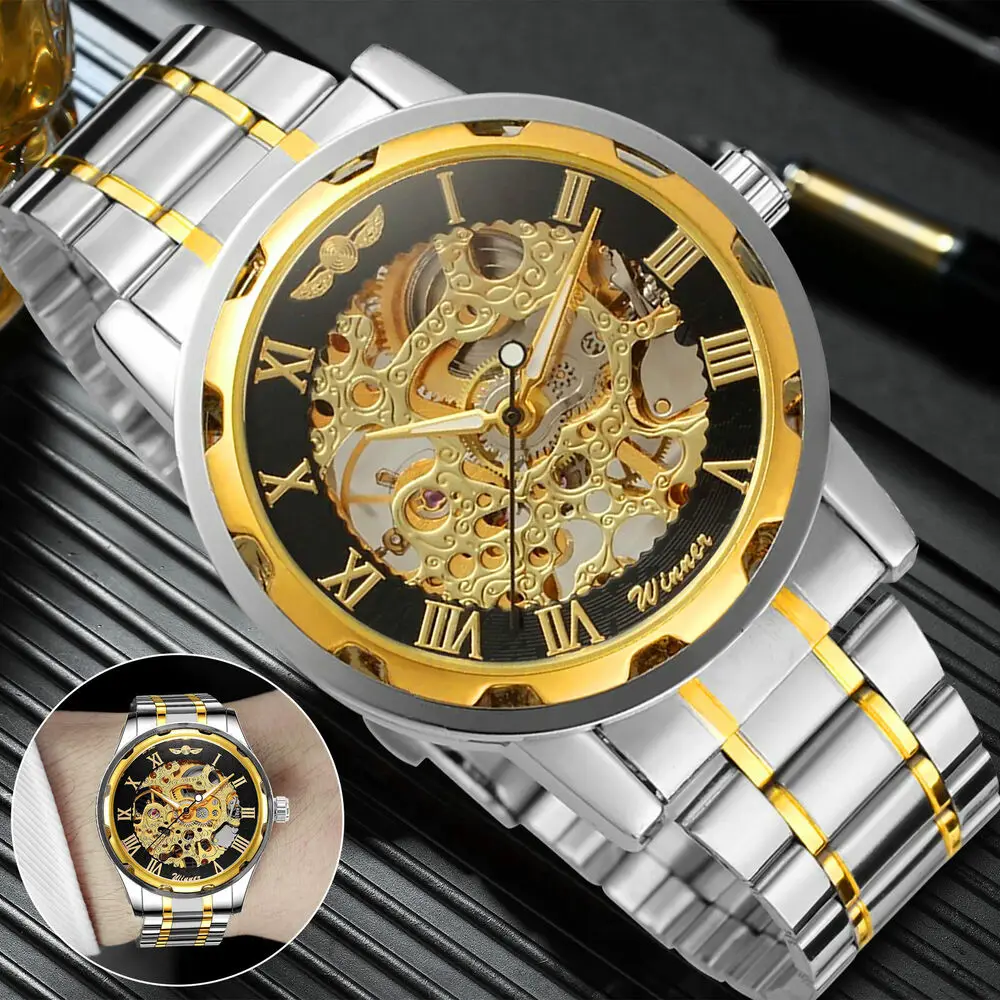 Luxury Watch Nice - Erkek Paslanmaz Çelik Kayış Roma Numarası