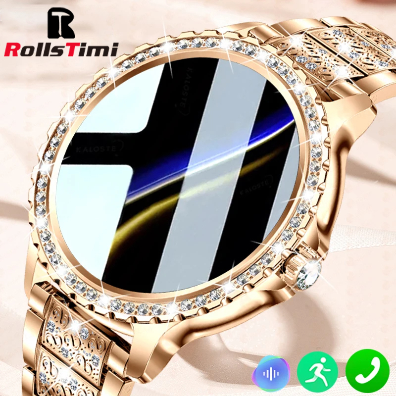 Luxury Watch On Wrist - Moda Lüks Altın Kadın akıllı saat