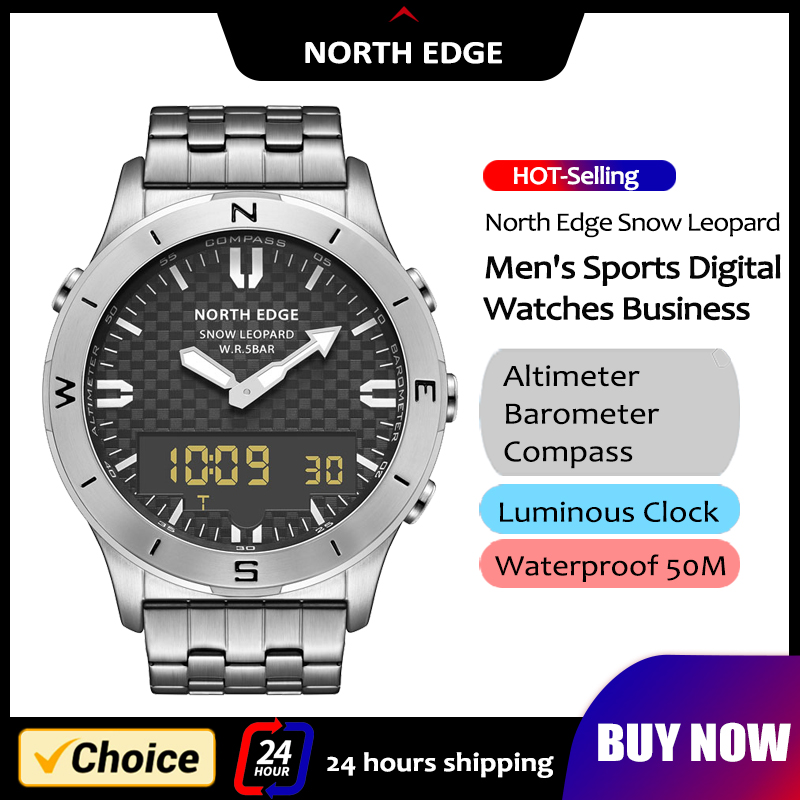 Luxury Watch On Wrist - NORTH EDGE erkek spor dijital saat