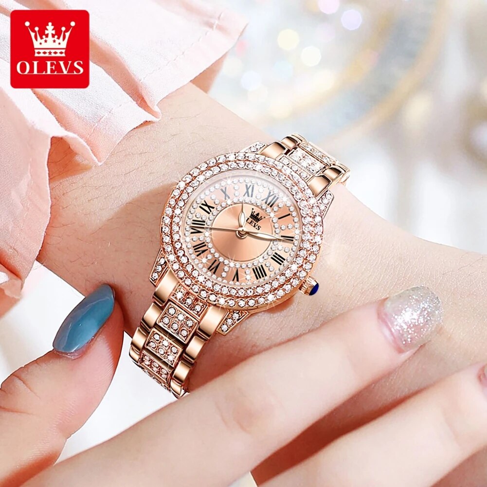 OLEVS 9943 lüks tüm elmas orij - Luxury Watch Diamond incelemesi ve fiyatı
