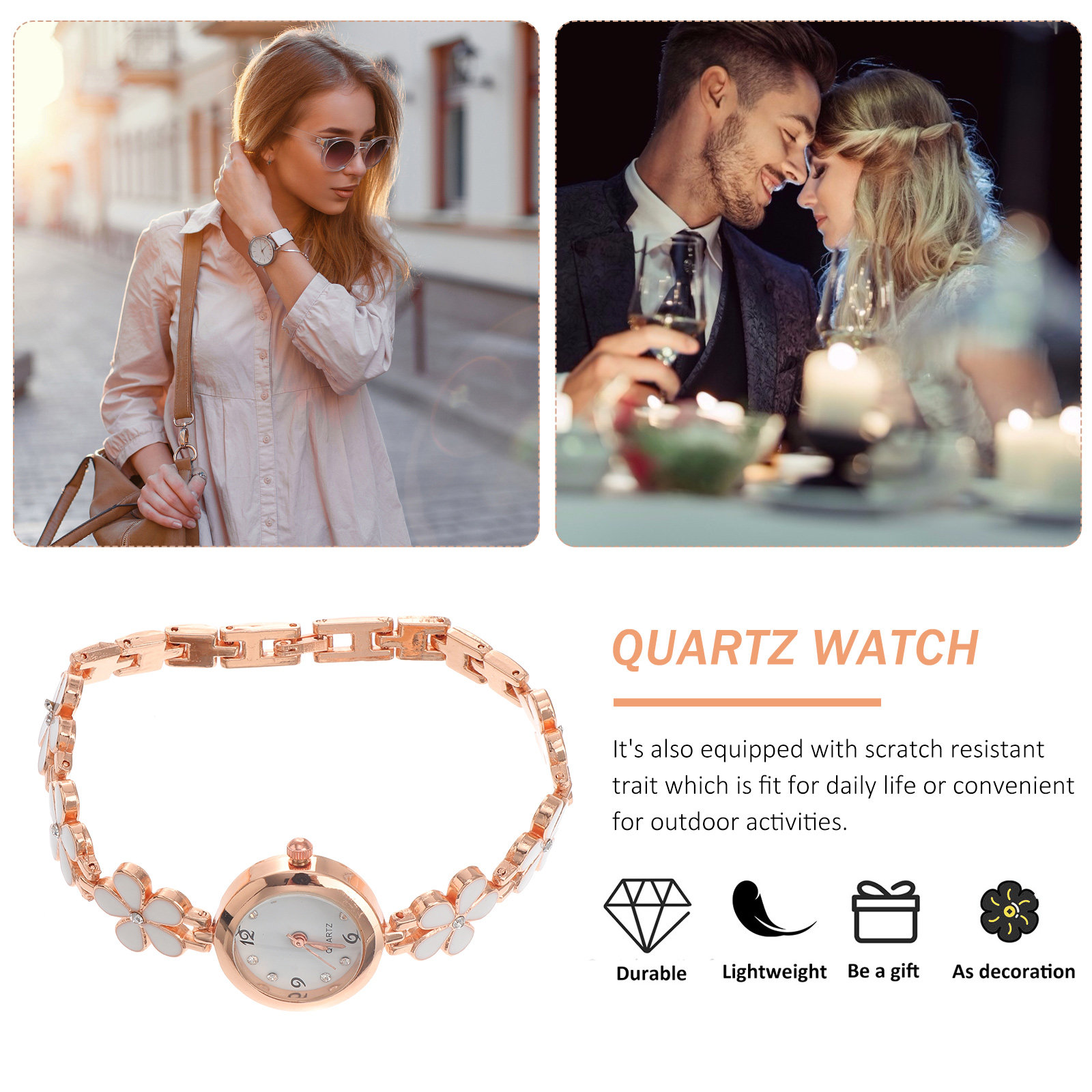Zarif Saat Beyaz Bileklik Su G - Luxury Watch For Women incelemesi ve fiyatı