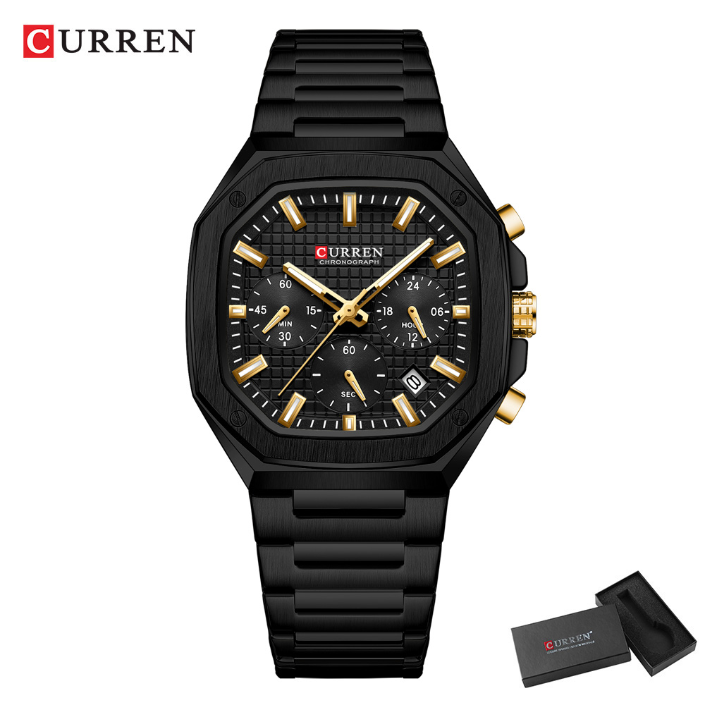 CURREN Lüks Kare Chrono İzle E - Luxury Watch And Bracelet incelemesi ve fiyatı