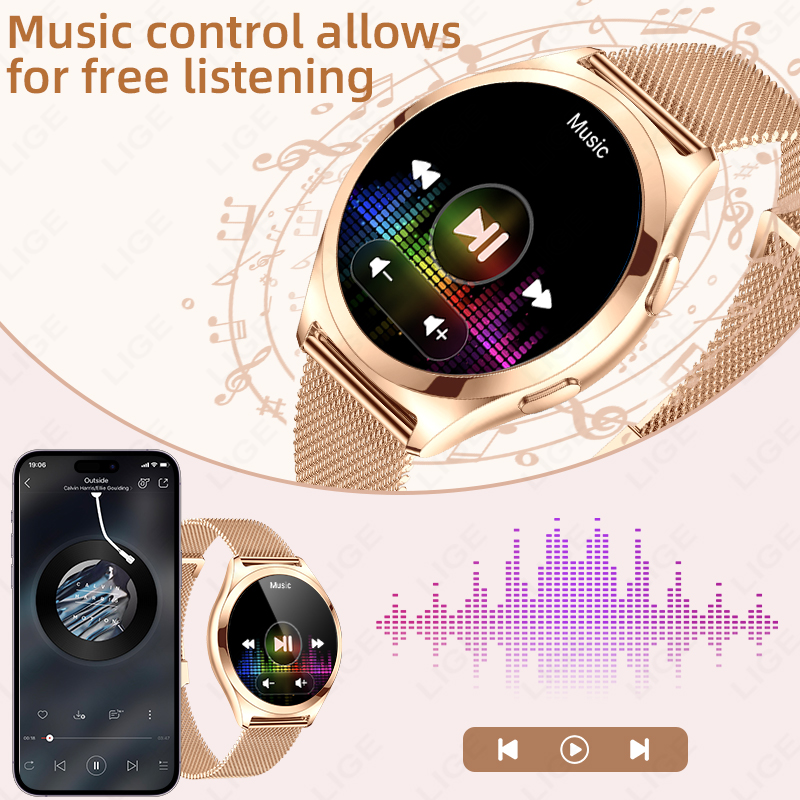LIGE lüks akıllı saat kadın iç - Luxury Watch On Wrist incelemesi ve fiyatı